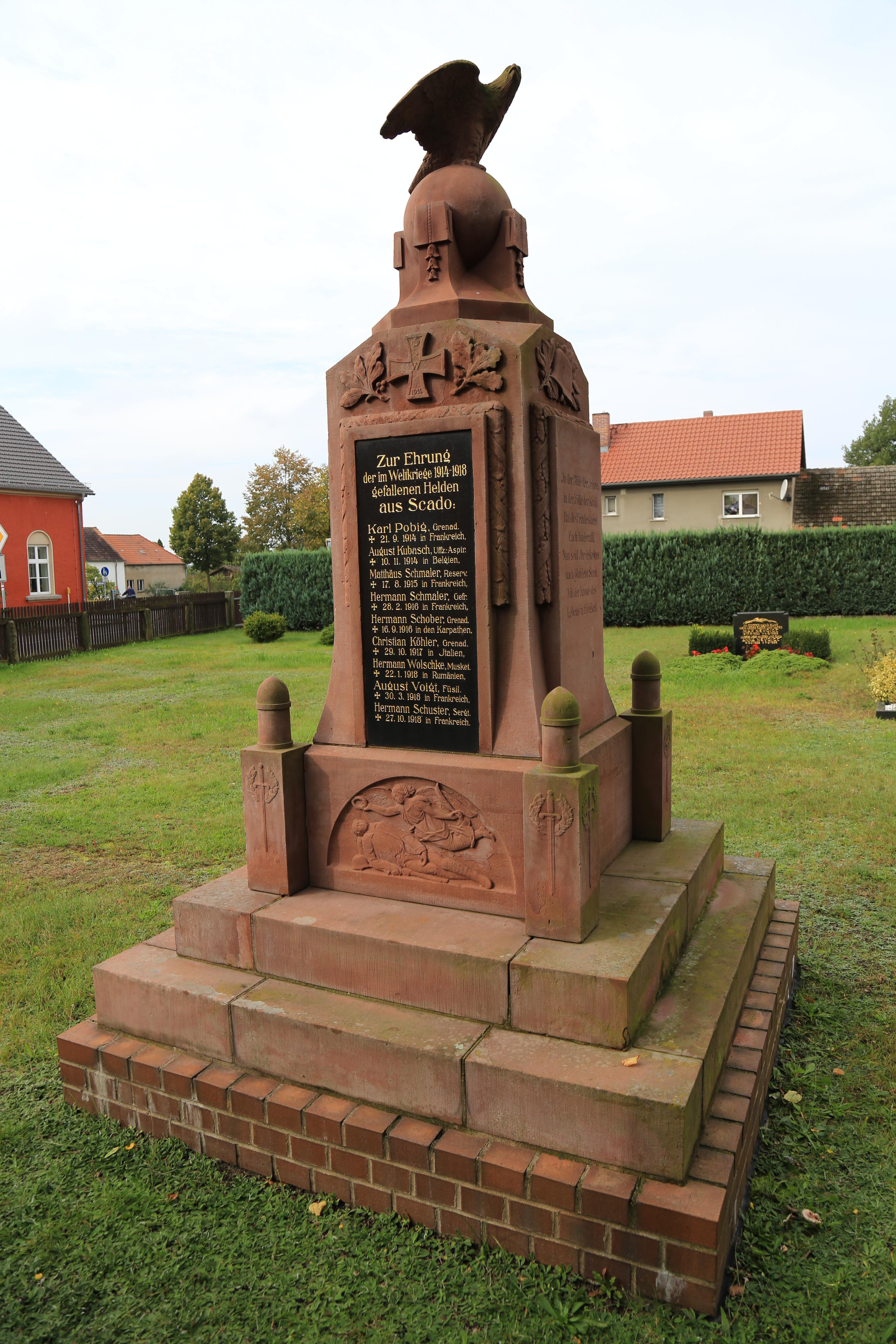 Denkmal für die Gefallenen des Ersten Weltkrieges aus Scado