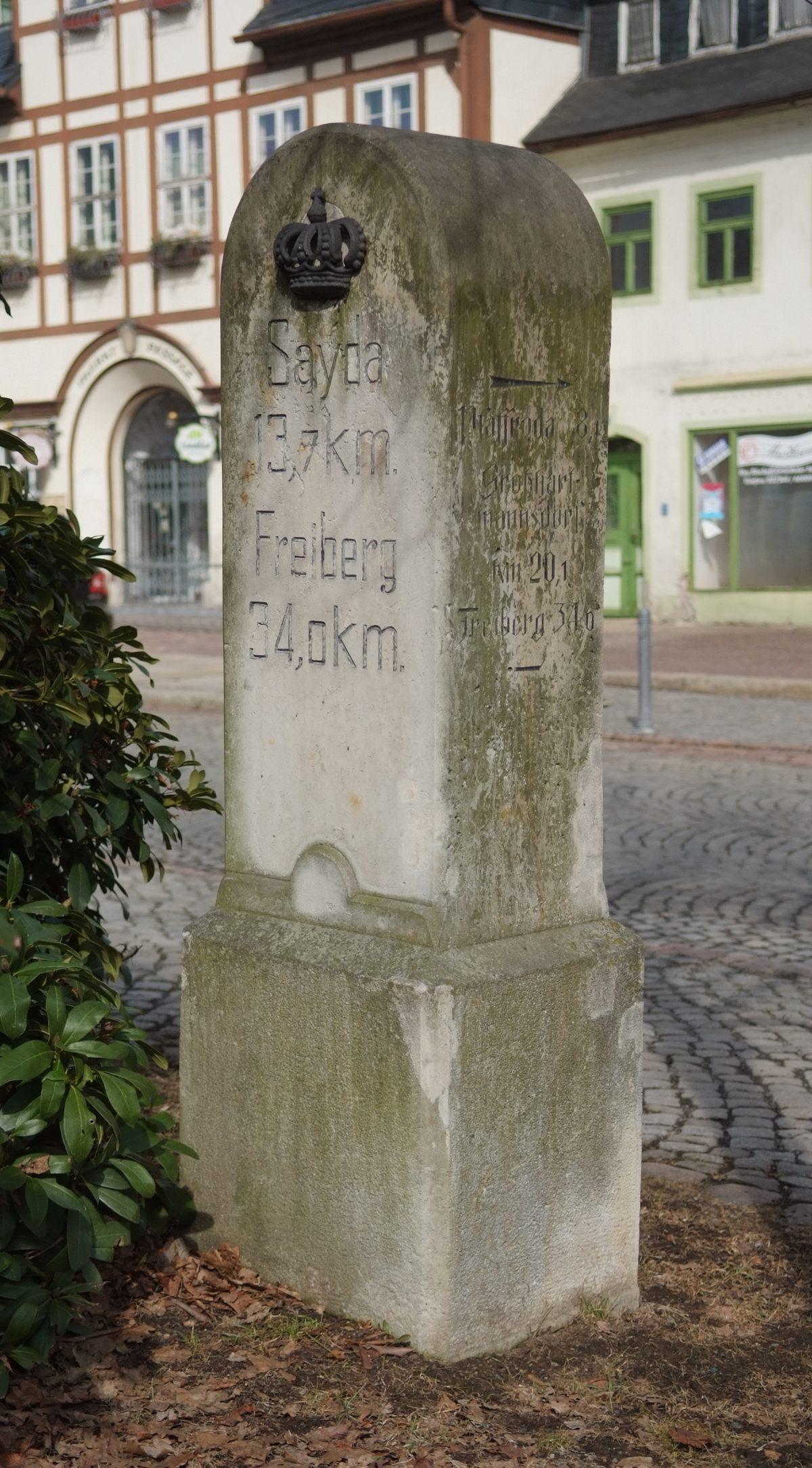 Königlich-Sächsischer Meilenstein Markt Olbernhau