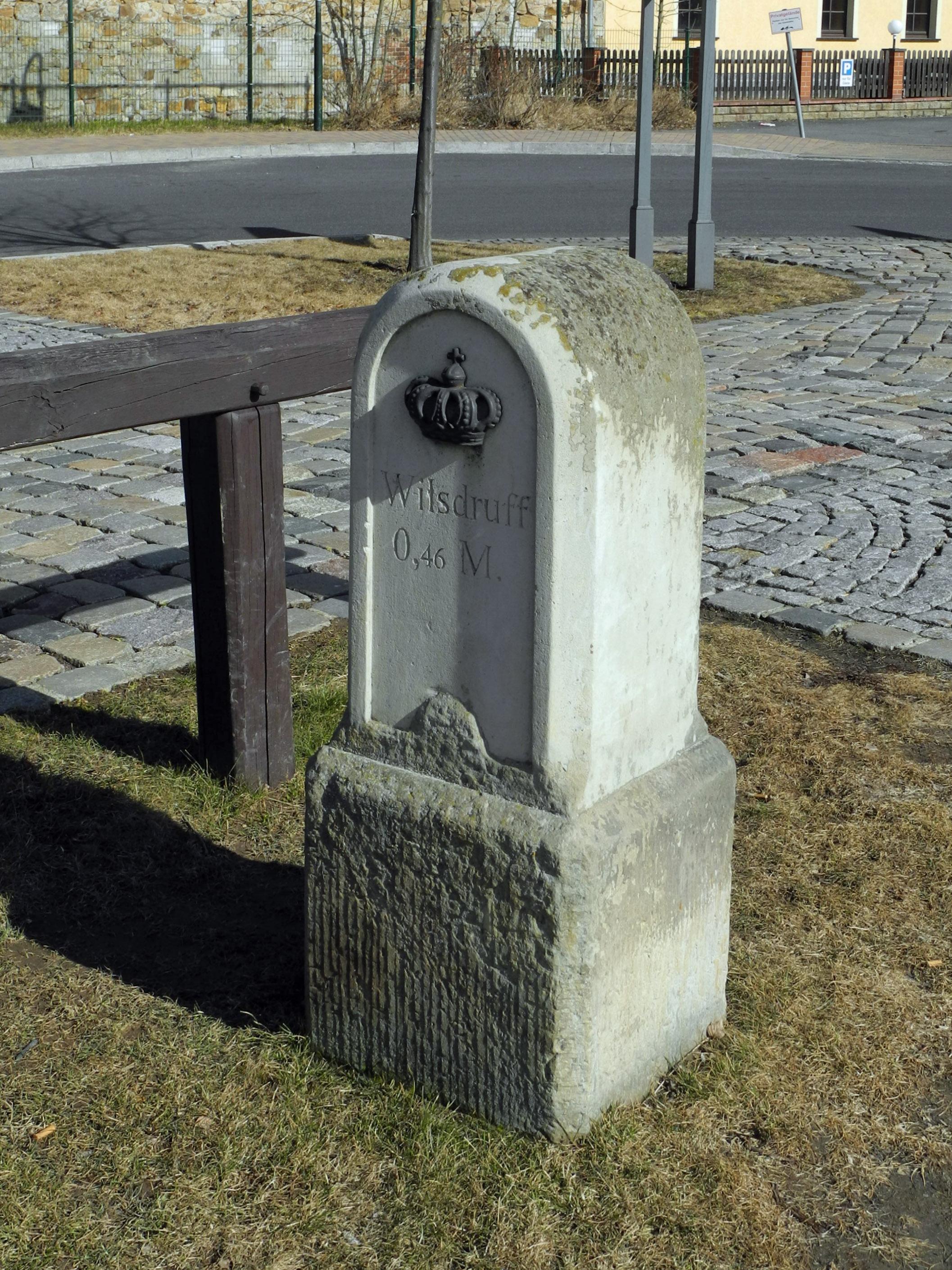 Königlich-Sächsischer Meilenstein Grumbach
