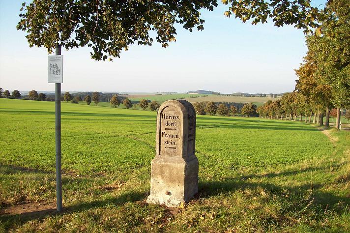 Königlich-Sächsischer Meilenstein Weicheltmühle Hartmannsdorf-Reichenau