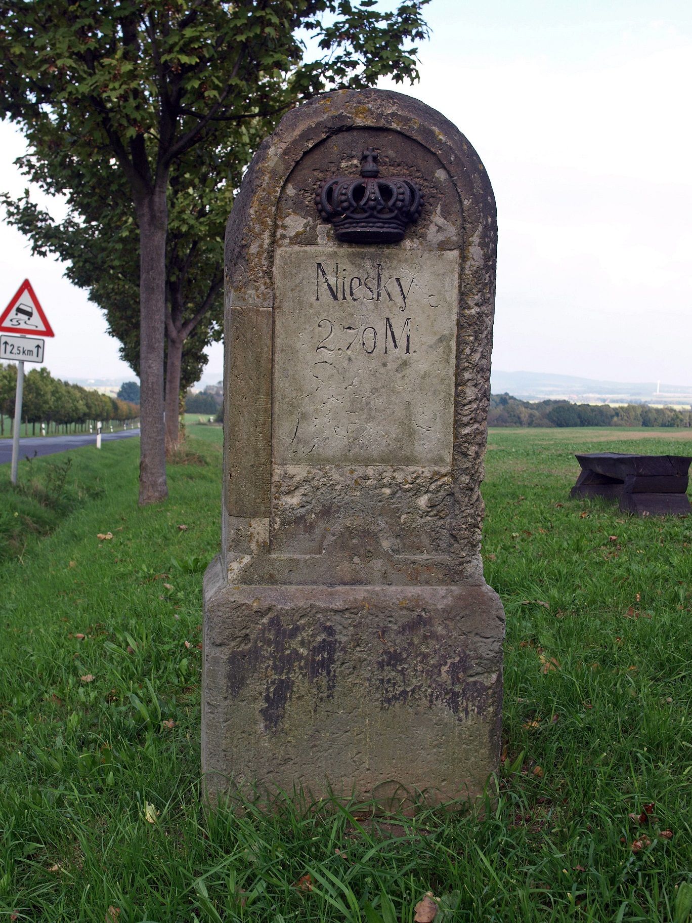 Königlich-Sächsischer Meilenstein Löbau Bahnhofstraße